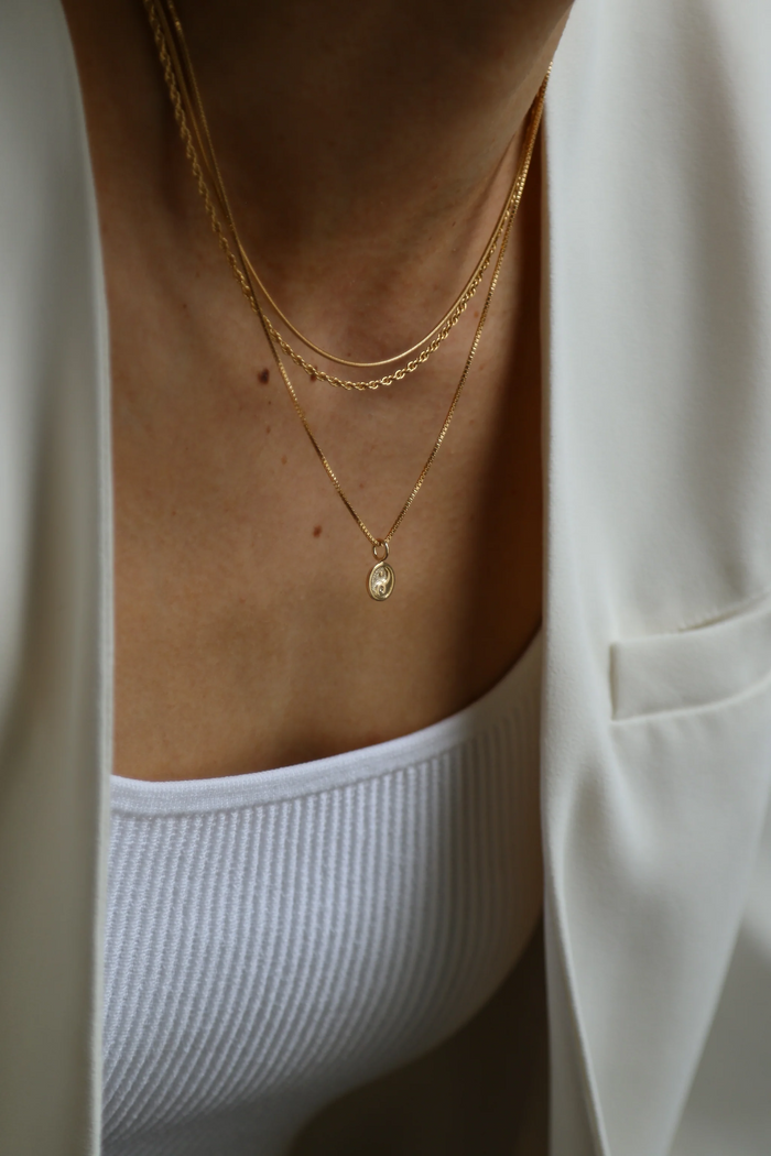 Daria Necklace - 16" - Gold
