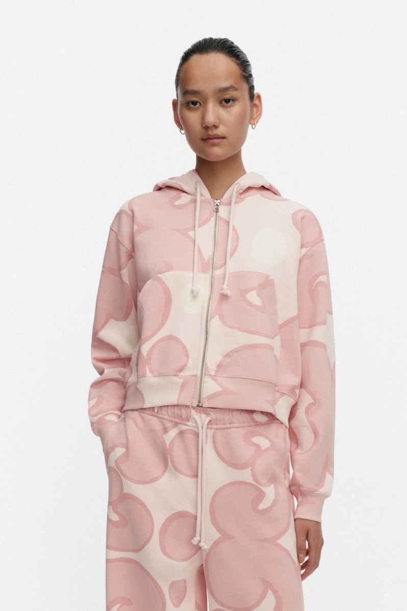 Joggi Keidas Kioski Hoodie - Light Pink/Off White - Marimekko
