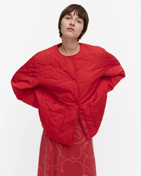 Kapseli Piirto Unikko Lightweight Padded Coat - Red