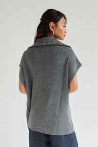 Millie Sleeveless Cardigan - Grey