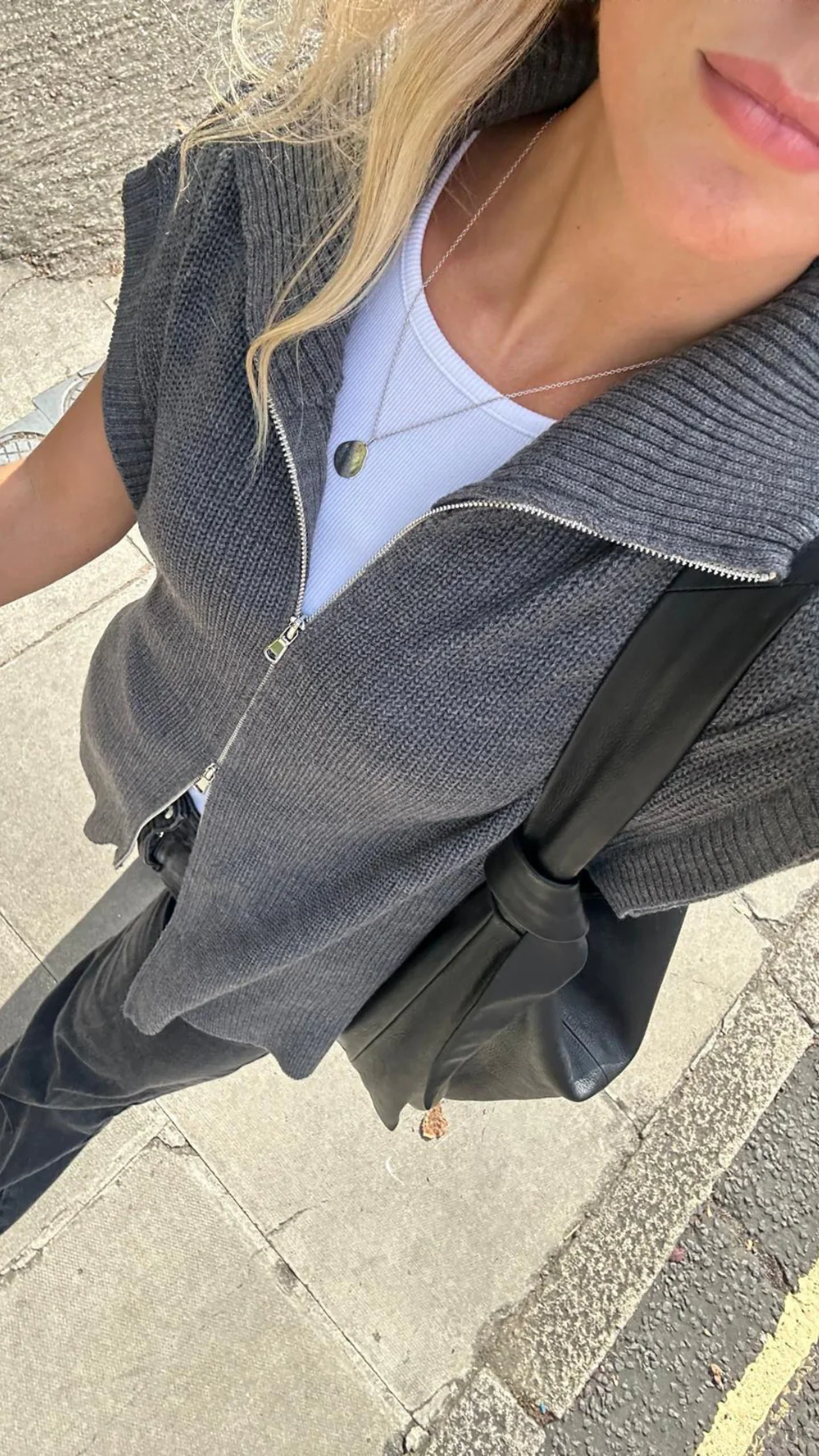 Millie Sleeveless Cardigan - Grey