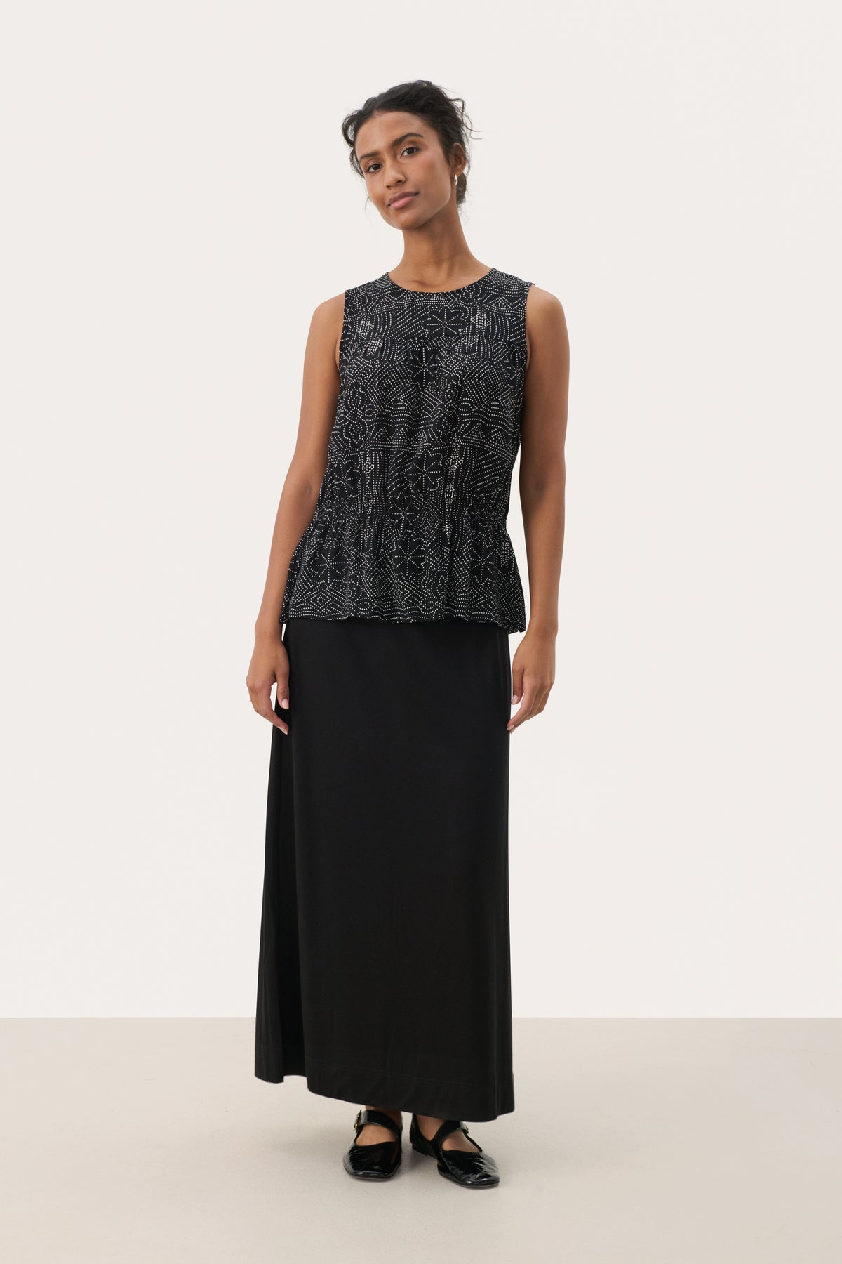 Tillie Top - Black Dot Print