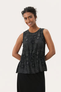 Tillie Top - Black Dot Print