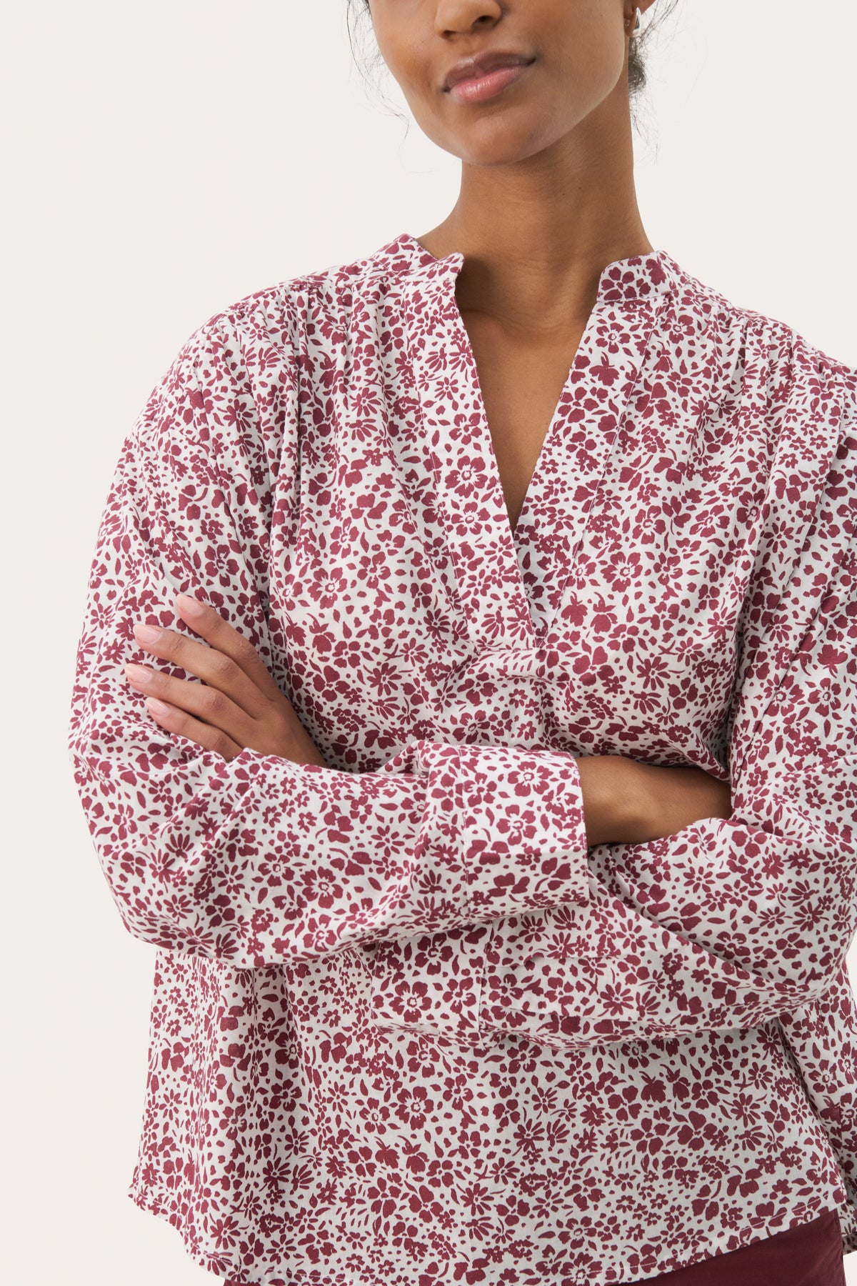 Natale Blouse - Tawny Port Mini