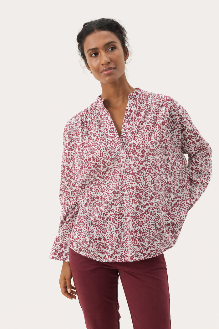 Natale Blouse - Tawny Port Mini