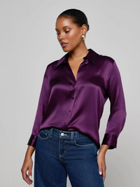 Dani Silk Blouse - Medium Violet