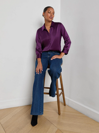 Dani Silk Blouse - Medium Violet