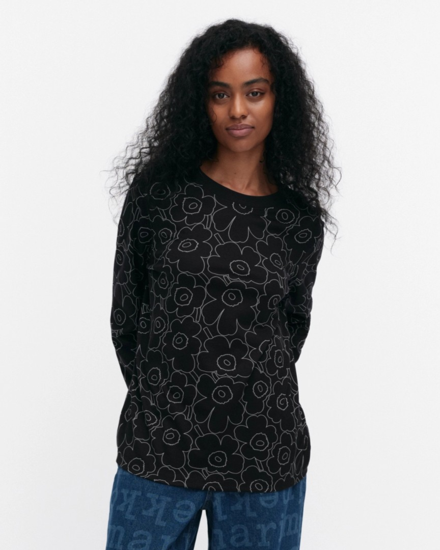 Sekunti Piirto Unikko Shirt - Black/Grey