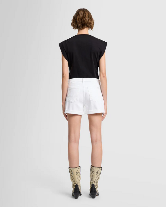 Mid Roll Short - Broken Twill White