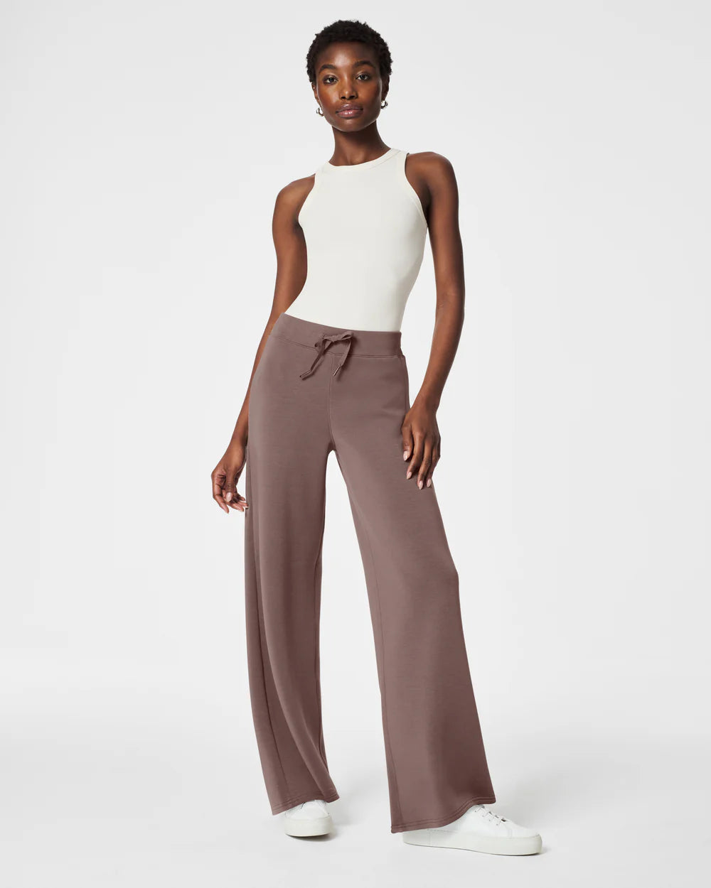 Wide Leg Spanx Petite Inseam AirEssentials Wide Leg Pant Smoke