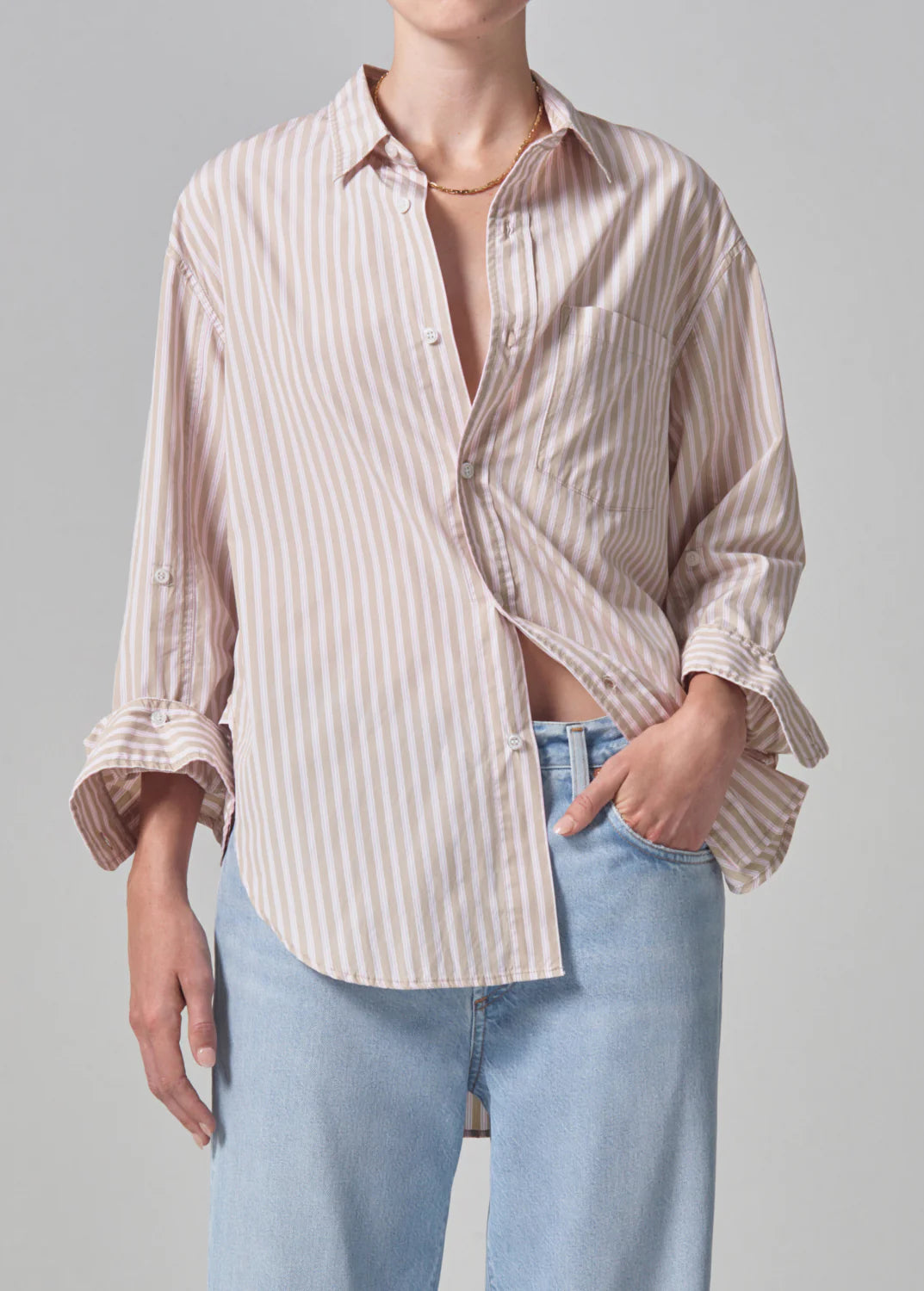 アパルトモン CITIZENS HUMANITY KAYLA shirts Kayla Shirt - Mesa Stripe - Citizens Of Humanity – Twist Fashions Inc.