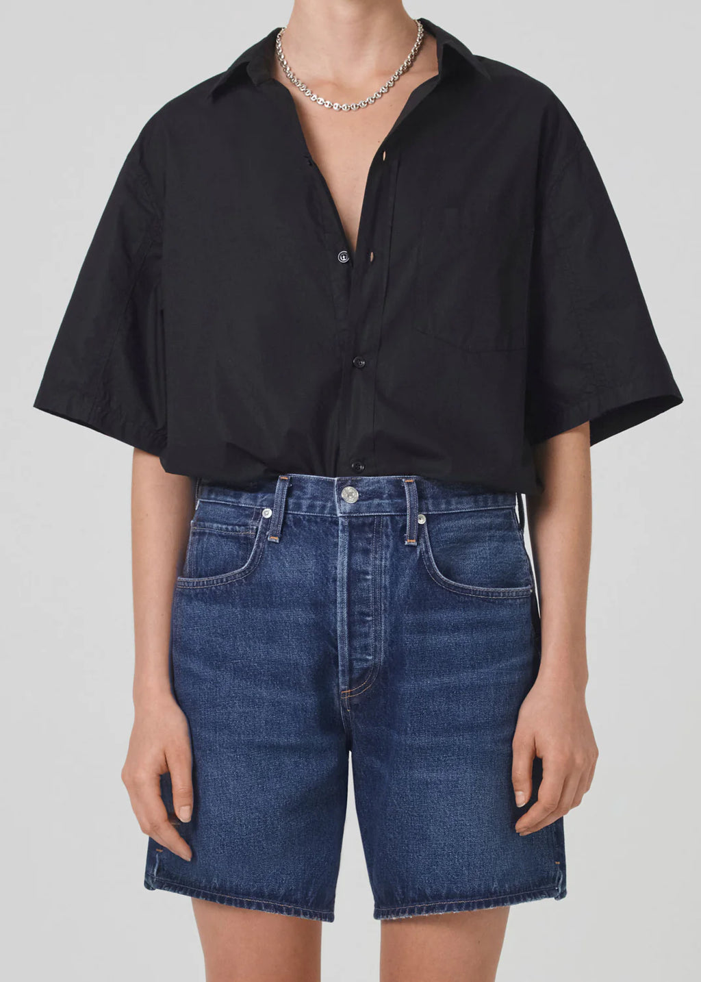 Short Sleeve Kayla Shirt Black Citizens of Humanity Twist