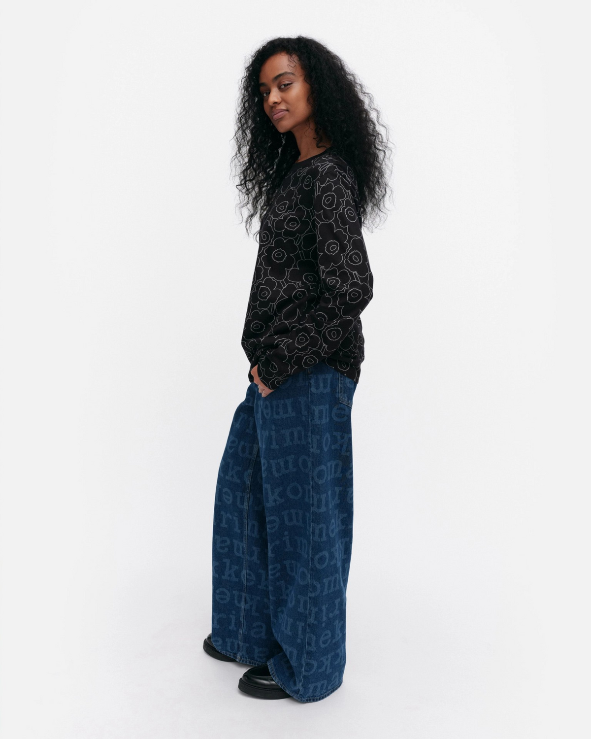 Sekunti Piirto Unikko Shirt - Black/Grey