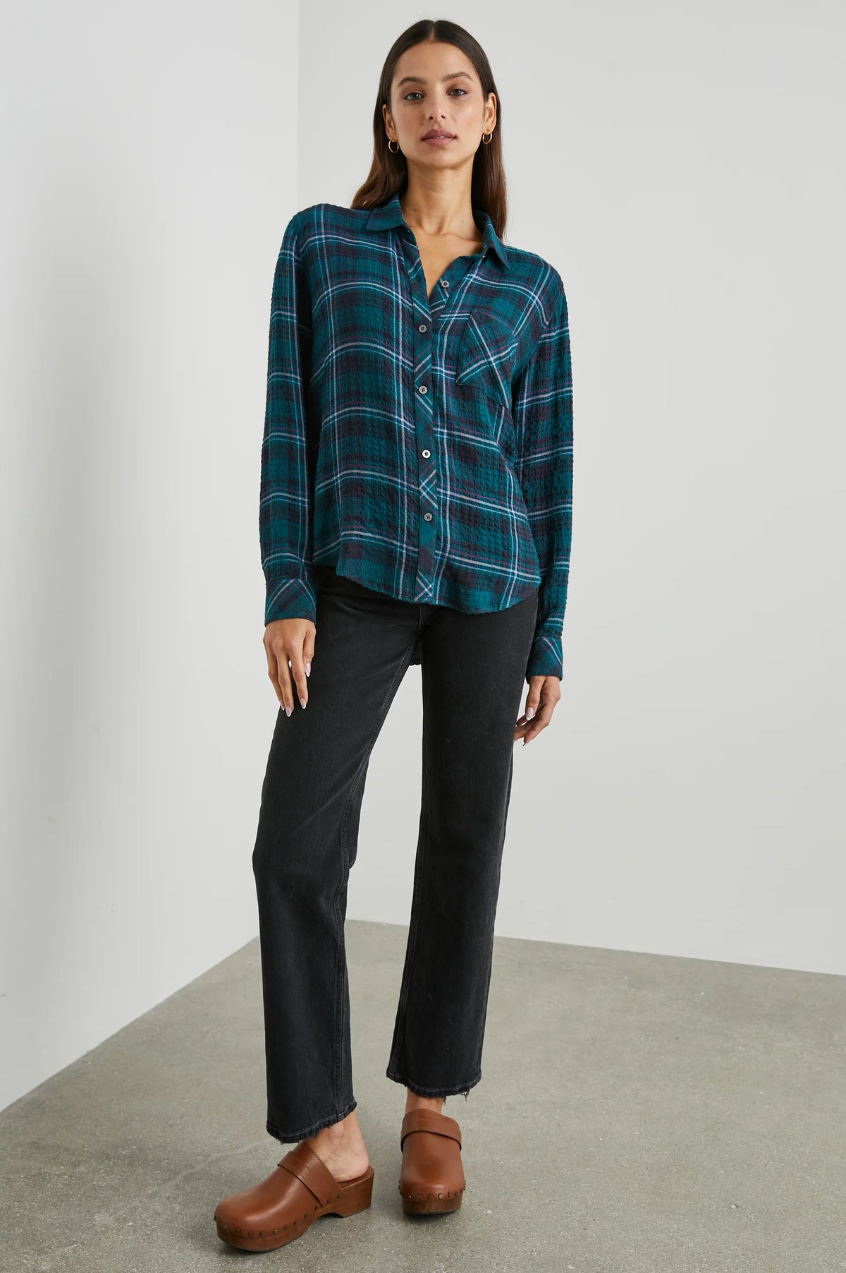 Brady Shirt - Pine Fuchsia