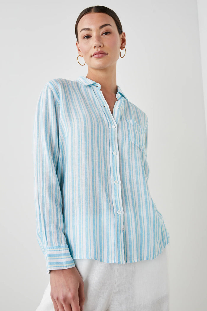 Charli Shirt - Laguna Stripe