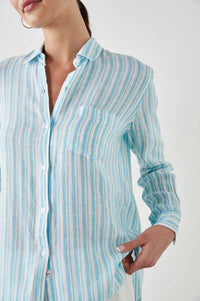 Charli Shirt - Laguna Stripe
