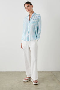 Charli Shirt - Laguna Stripe