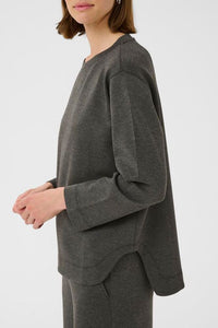 Gincent Melange Crewneck - Dark Grey Melange