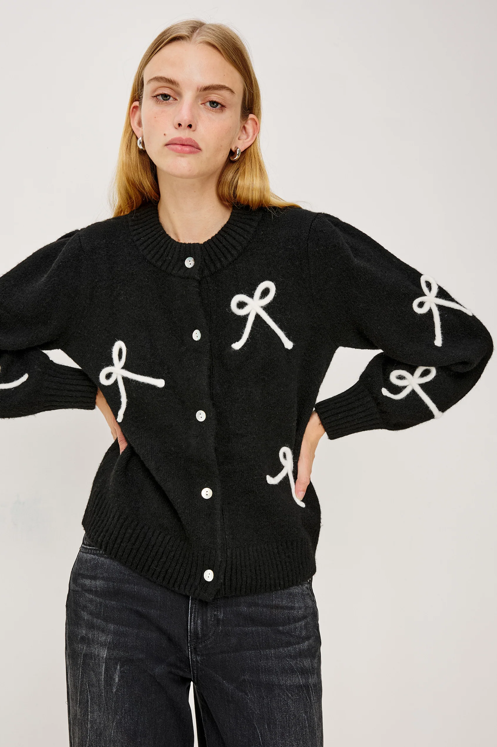 Francesca Cardigan - Black Ivory - Rails Clothing – Twist Fashions