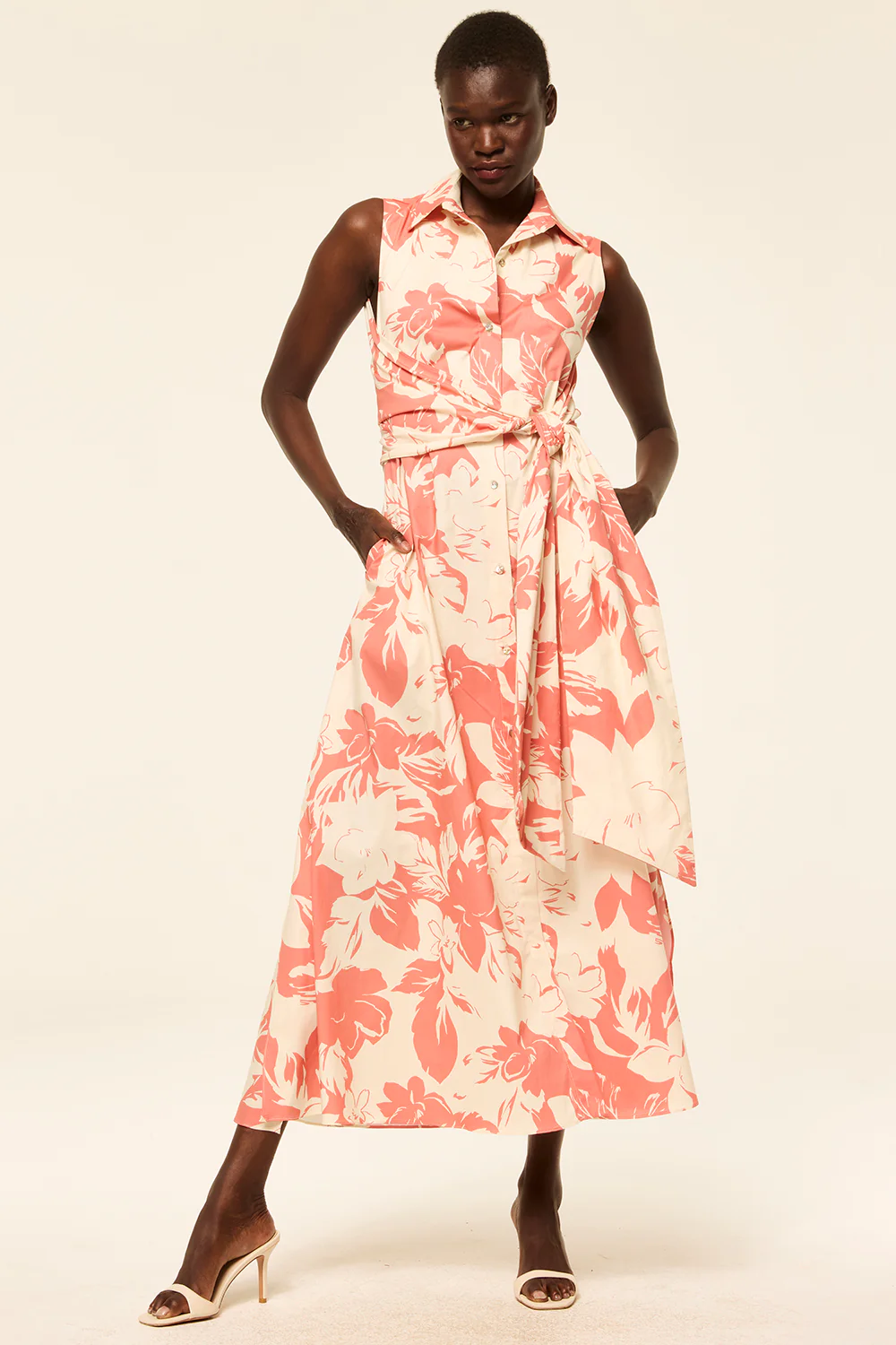 misa Jessy Dress - Coral Blooms Poplin - Misa LA – Twist Fashions Inc.
