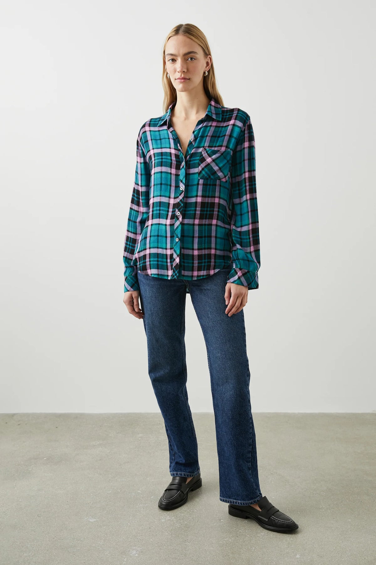 Hunter Shirt - Aqua Lilac