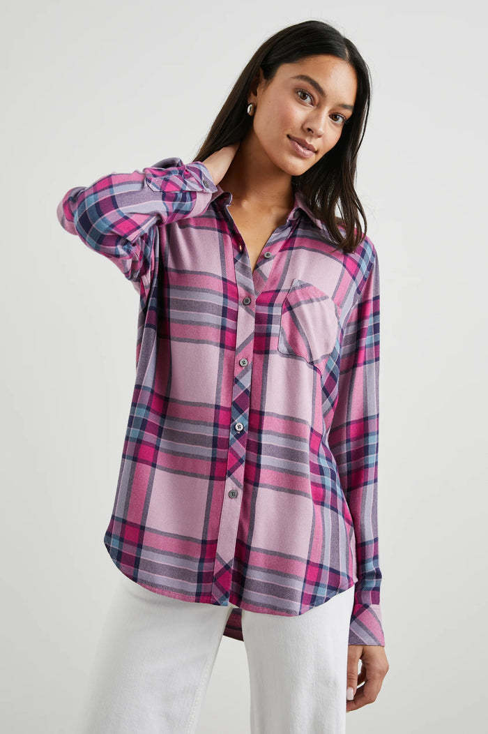 Hunter Shirt - Navy Sea Magenta