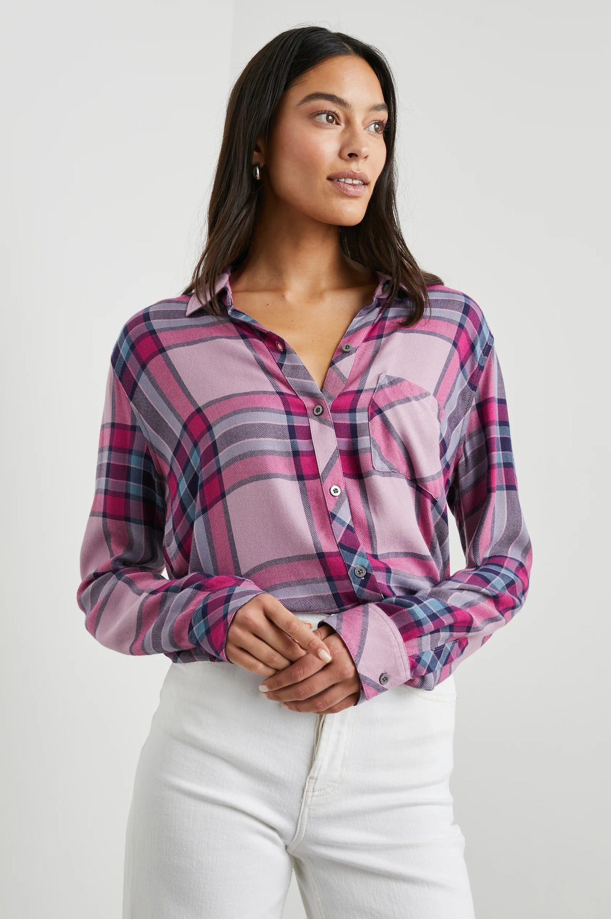 Hunter Shirt - Navy Sea Magenta