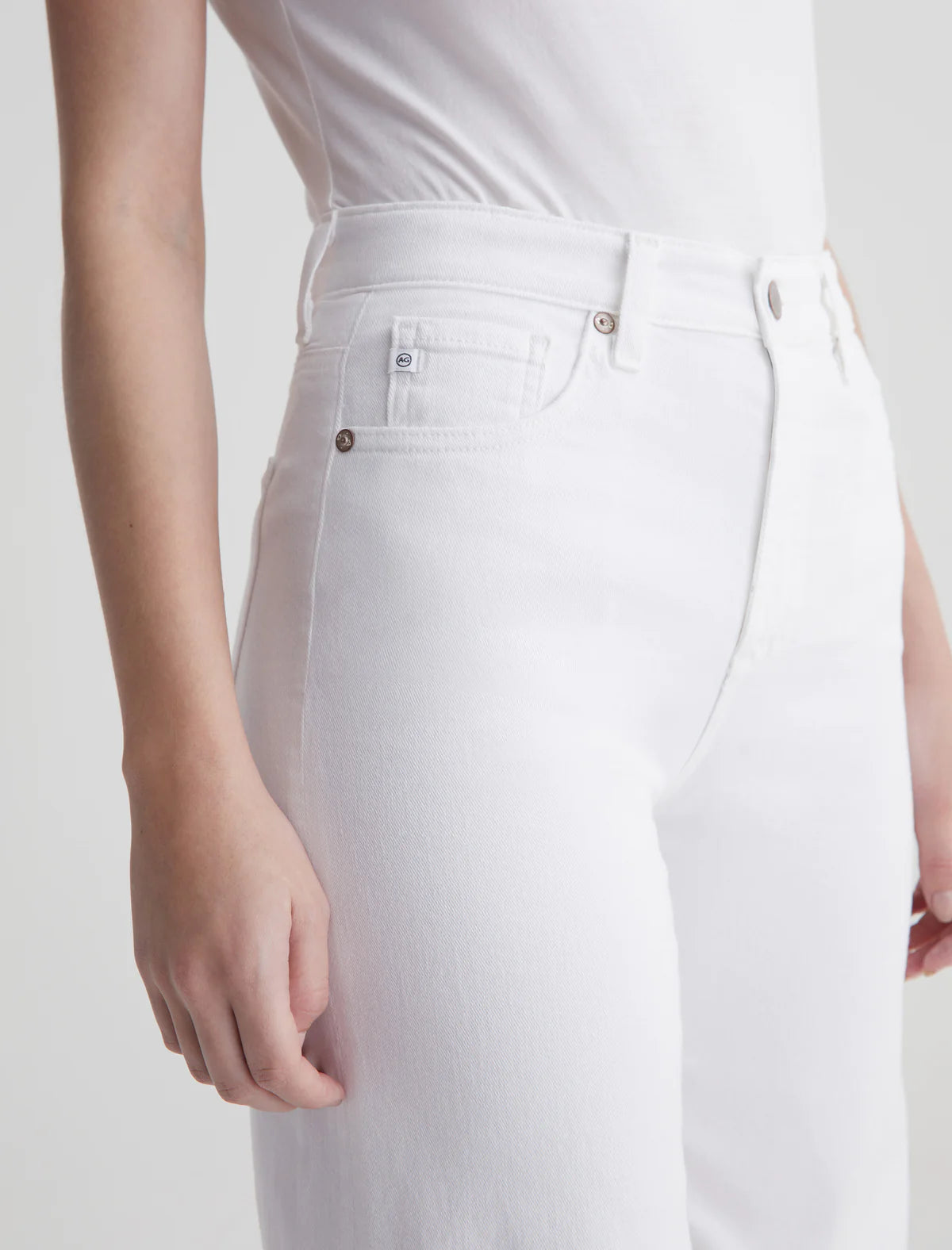 Saige Wide Leg Crop - Modern White