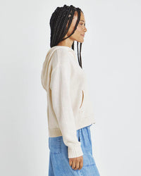 Vero Zip Up Sweater Hoodie - Moonstone