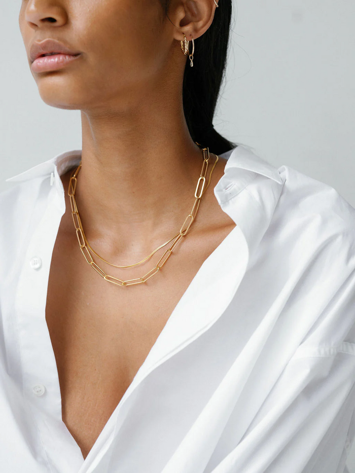 Fine Herringbone - 18" - Gold
