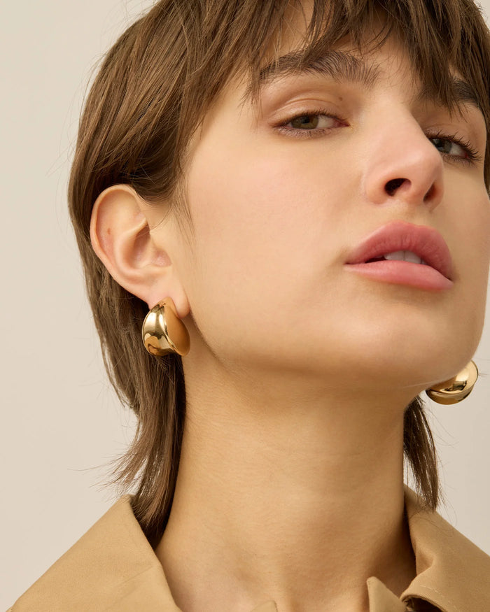 Nouveaux Puff Earrings - Gold