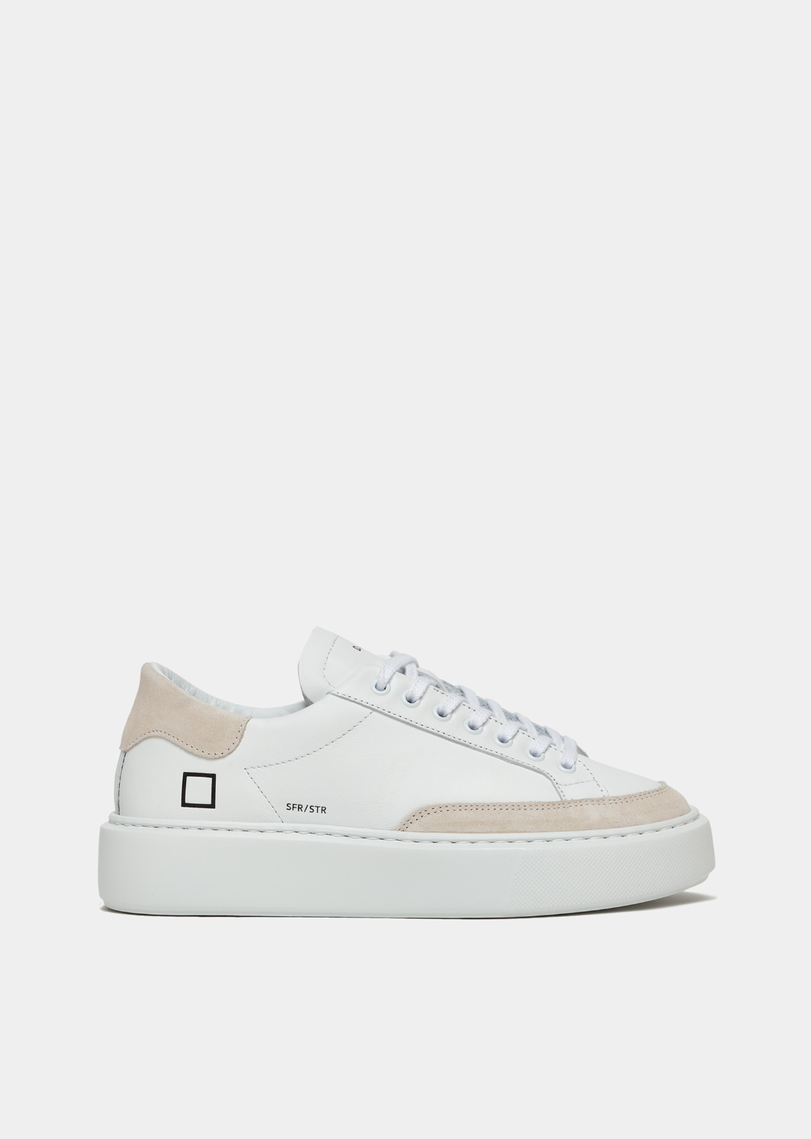 Sfera Calf Sneakers - White-Beige - D.A.T.E. – Twist