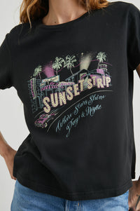 The Classic Crew - Sunset Stripe Washed Black