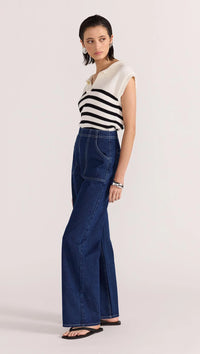 Augusta High Waist Jean - Indigo