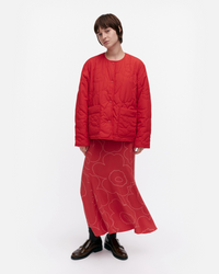 Kapseli Piirto Unikko Lightweight Padded Coat - Red