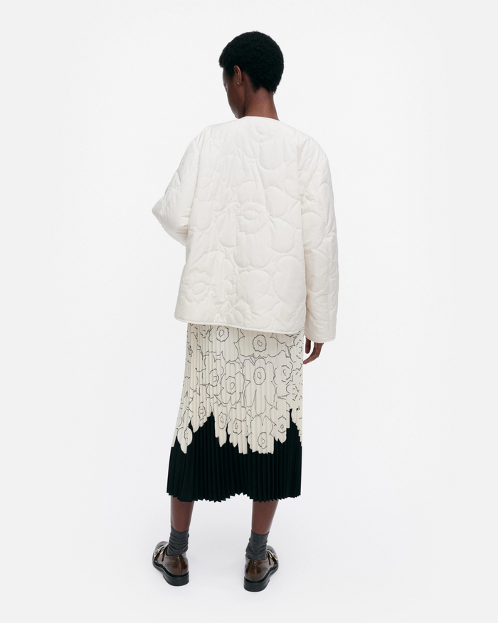 Kapseli Piirto Unikko Lightweight Padded Coat - White