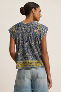Selene Top - Blue Floral