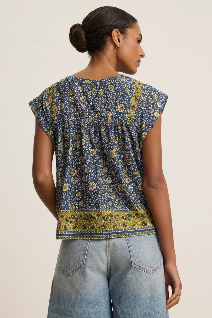 Selene Top - Blue Floral