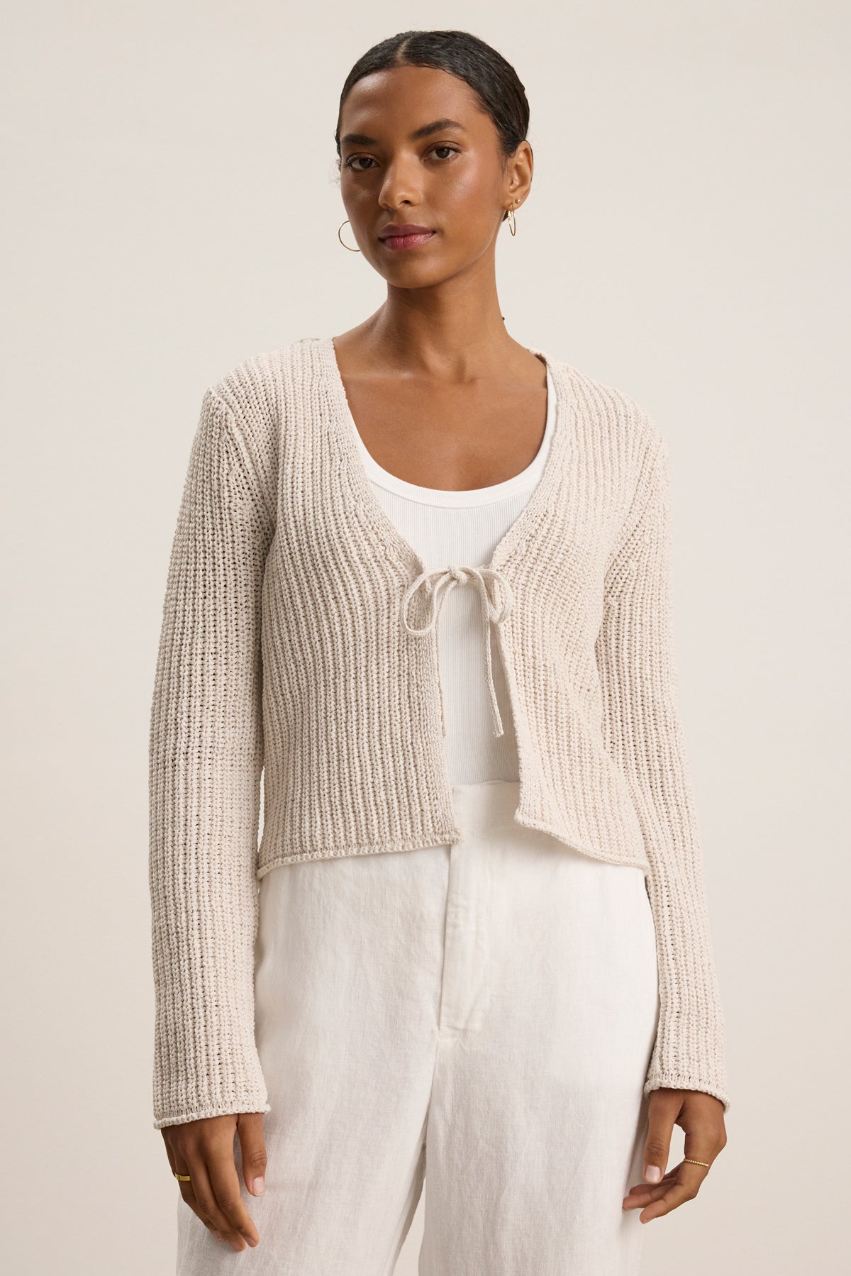 トゥデイフル　Volume Handknit Cardigan Sense | Cardigan tricotat Evelinne negru