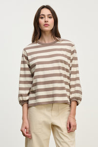Edora Top - Mocha Stripe