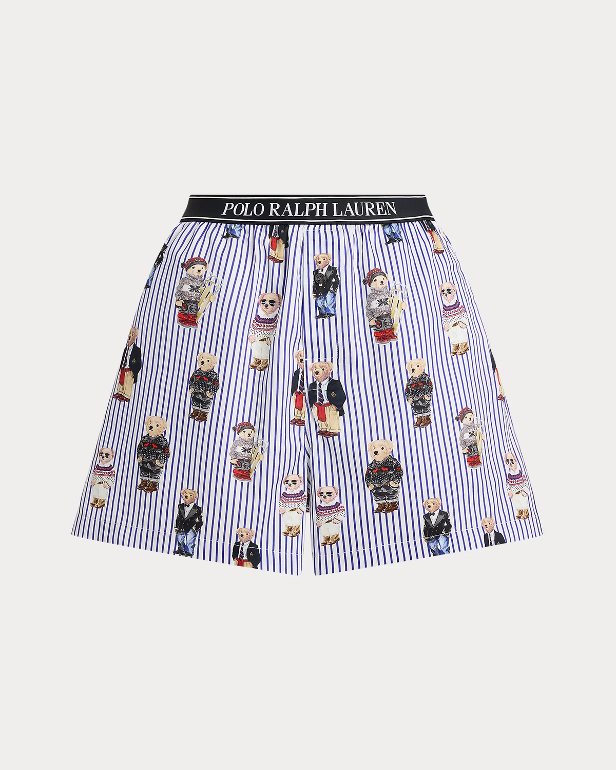 Polo Bear Cotton Boxer Short - Snowfall Blue