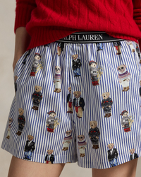 Polo Bear Cotton Boxer Short - Snowfall Blue