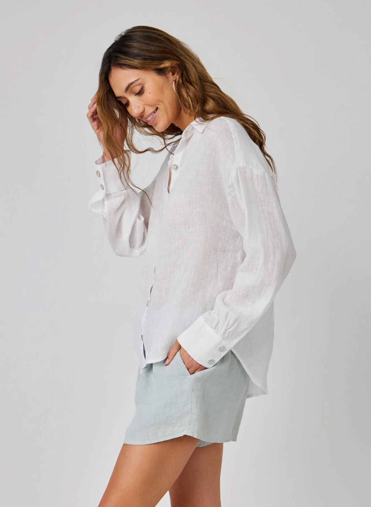 Boyfriend Button Down - White