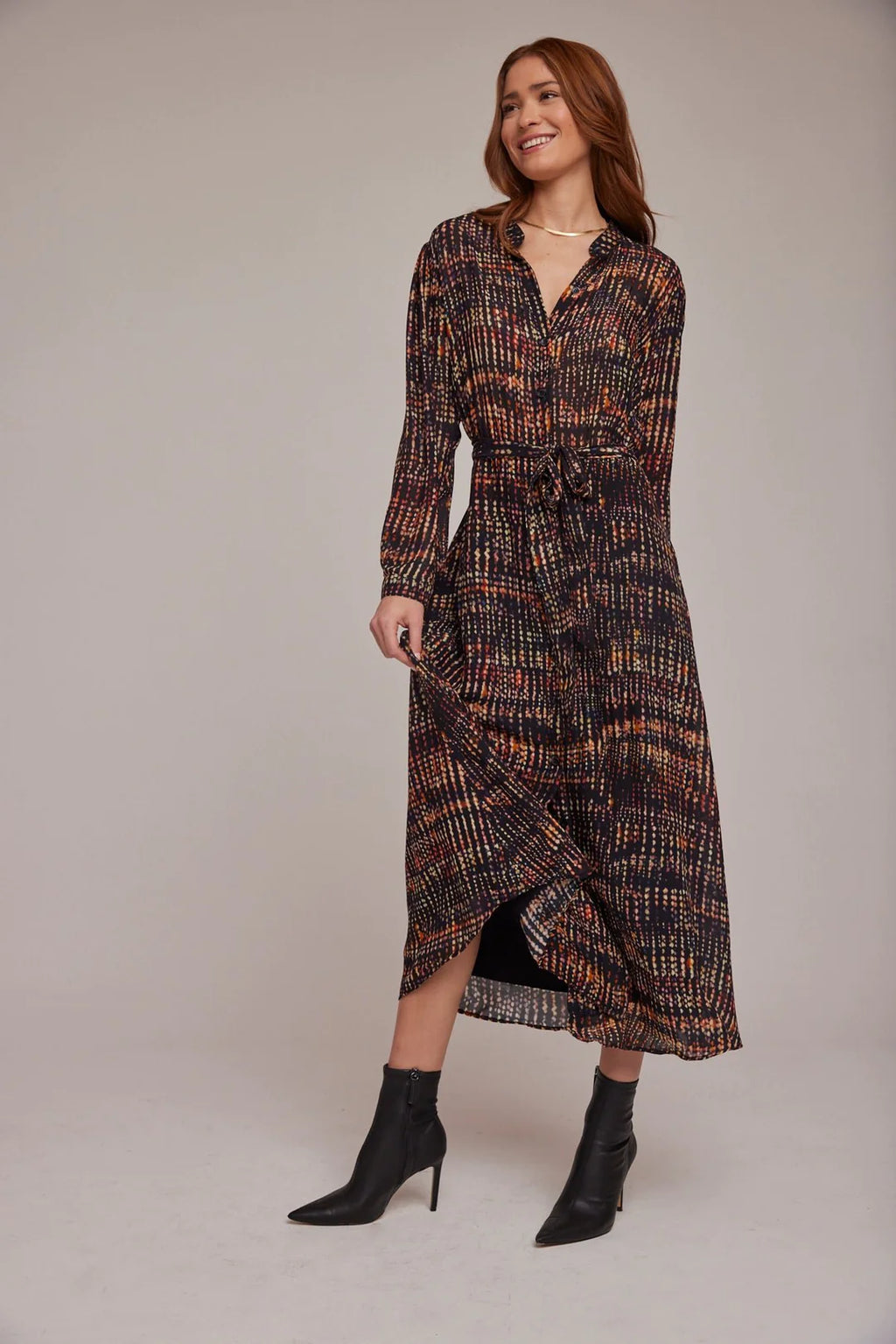 Dalia leopard deals maxi shirt dress