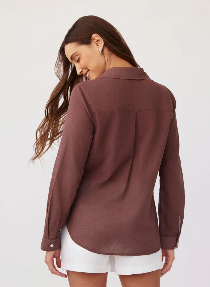 Pocket Button Down - Henna Brown