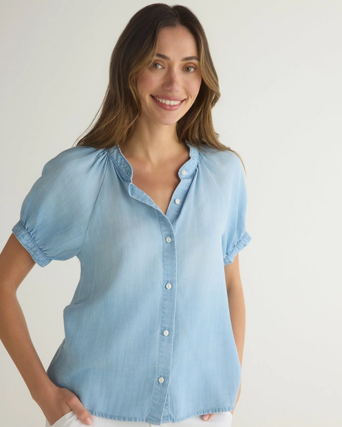 Short Sleeve Raglan Shirt - Light Riviera Wash