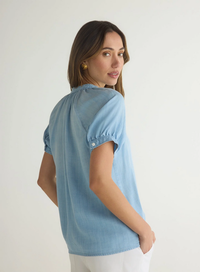 Short Sleeve Raglan Shirt - Light Riviera Wash