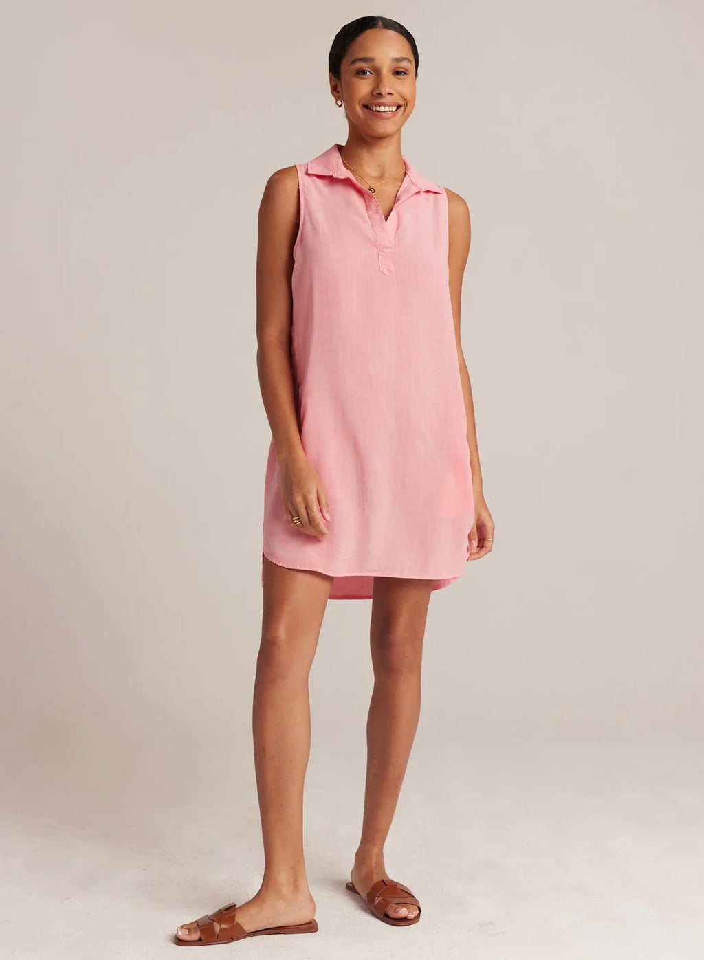 Sleeveless A Line Dress Blossom Pink Bella Dahl Twist