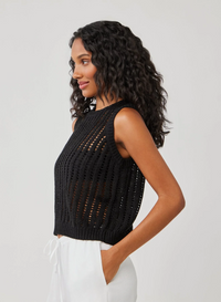 Crew Neck Vest - Black