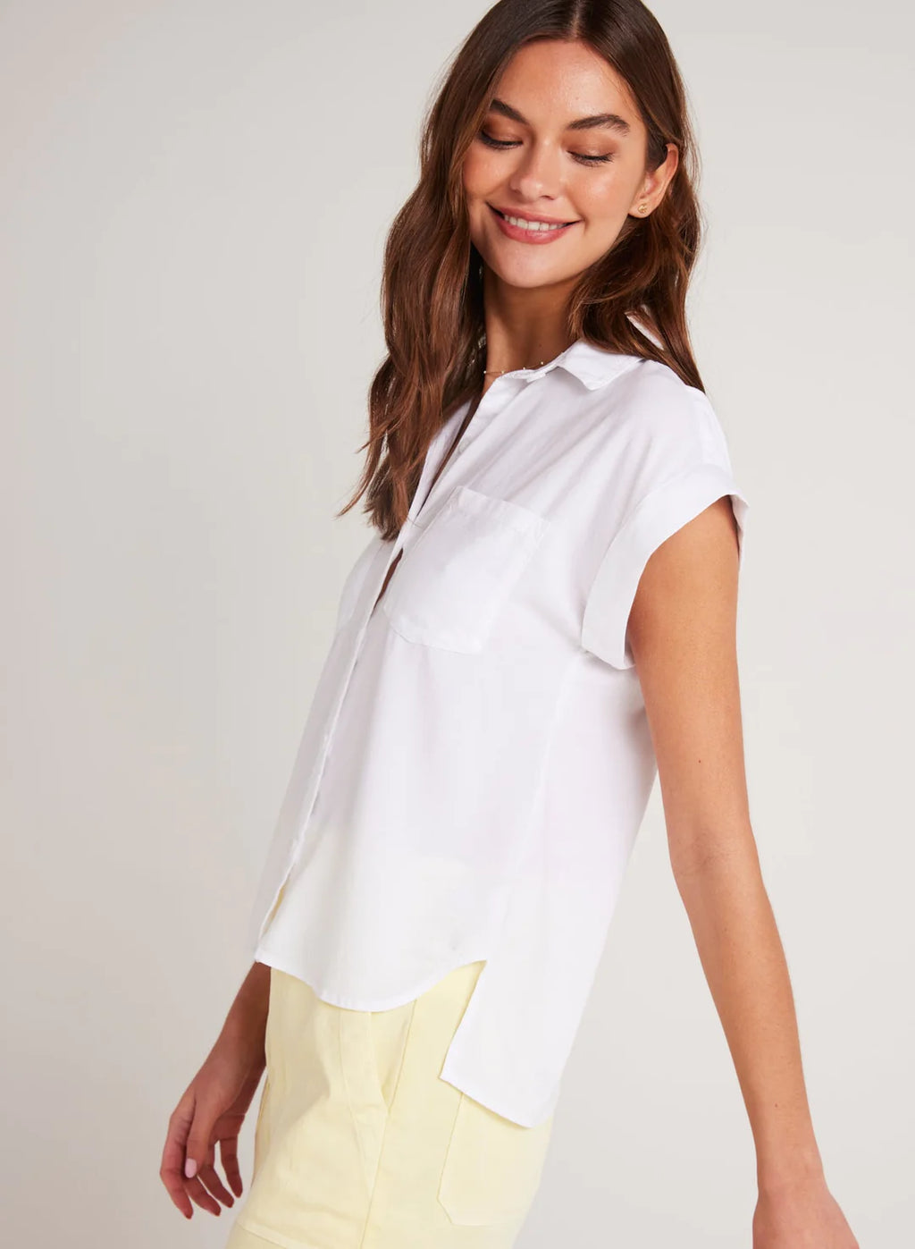 Two Pocket Short Sleeve Shirt - White - Bella Dahl – Twist